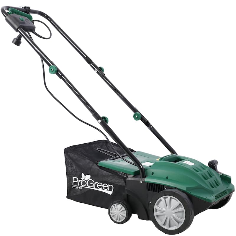 Garden Scarifier, 2-in-1 Dethatcher Scarifier, 12 Amp Electric Lawn Dethatcher,Removable Collection Bag extra large 31.7QT