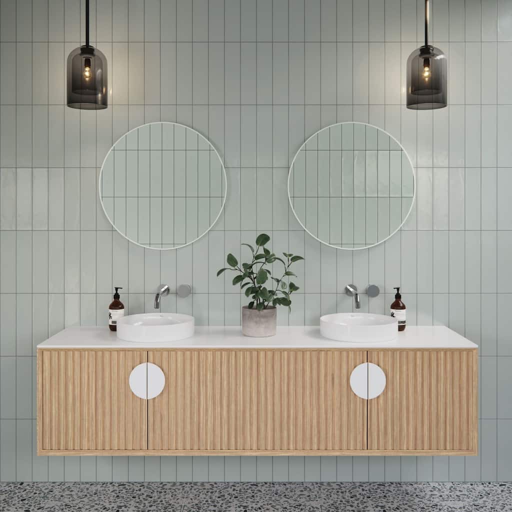 Glass Warehouse SF-R-24 Leia 24" Diameter Contemporary Circular Framed