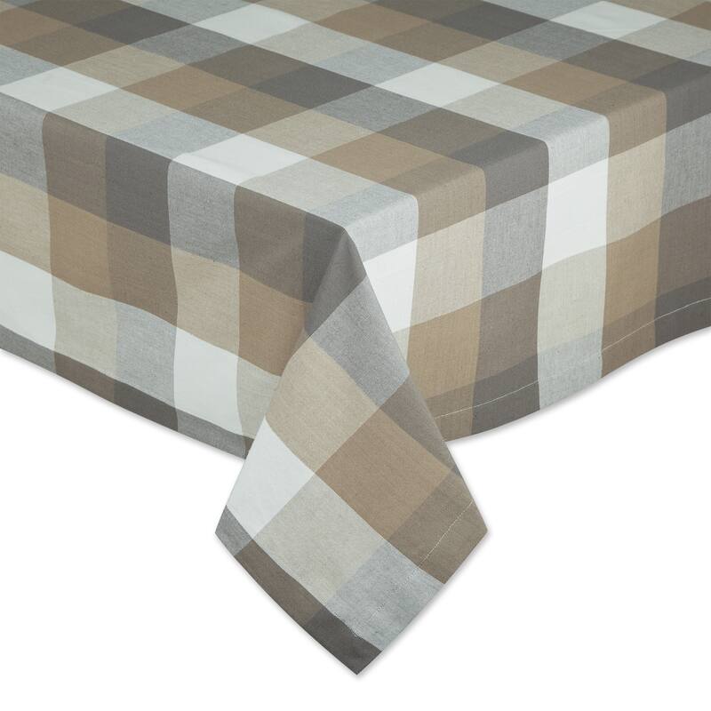 DII Tri Color Check Tablecloth