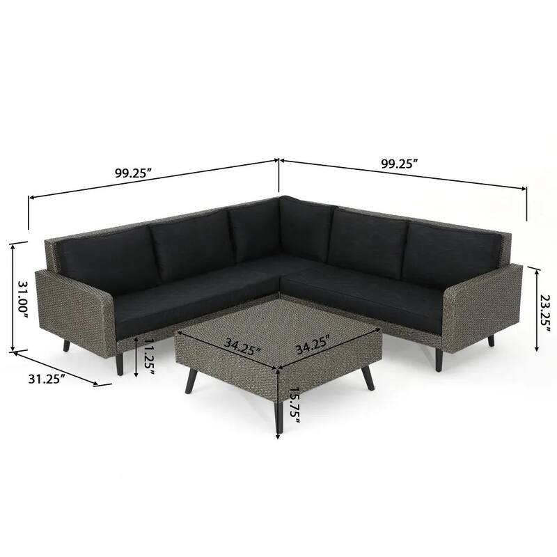 Charming TAHITI Sofa Set for Outdoor Leisure and Entertainment
