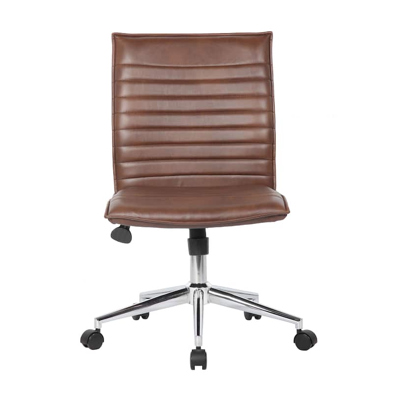 Boss Office Products Black Vinyl Armless Hospitality Chair