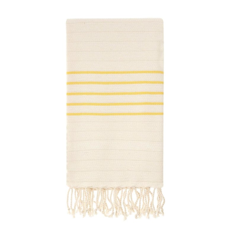 Yellow Striped Beach Towel - Authentic 100% Turkish Cotton Beach & Bath ...