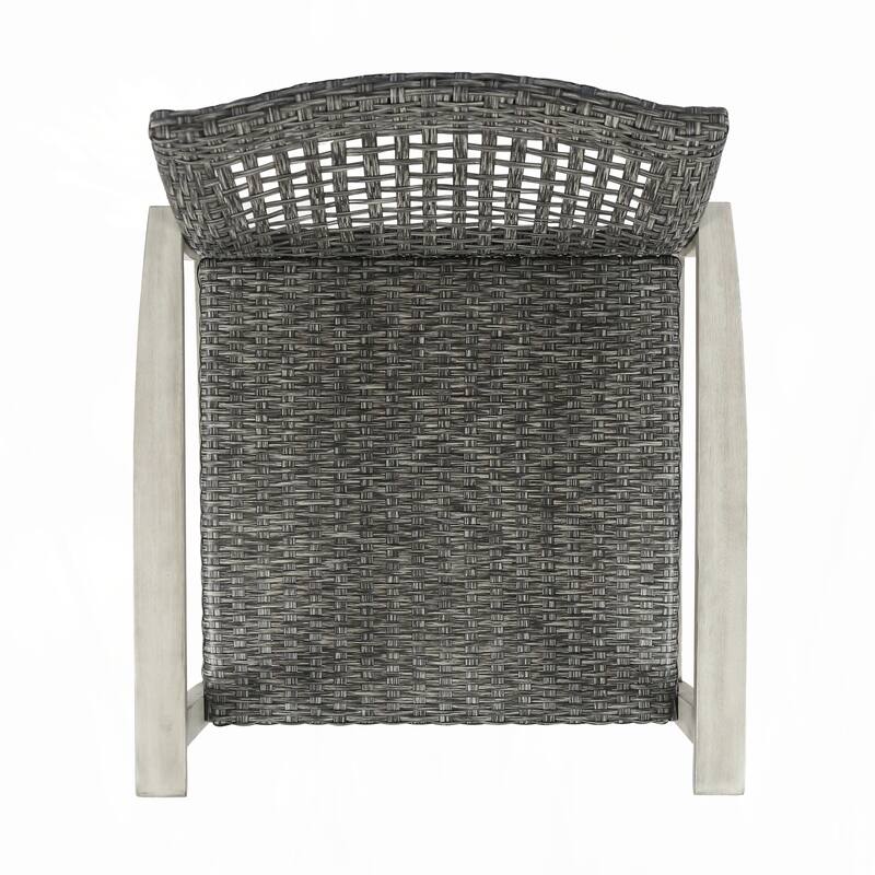 WOOD and WICKER CLUB CHAIR (Set of 2)