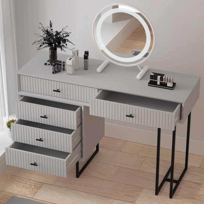Eclife Multifunctional Makeup Vanity Storage Dressing Table Set