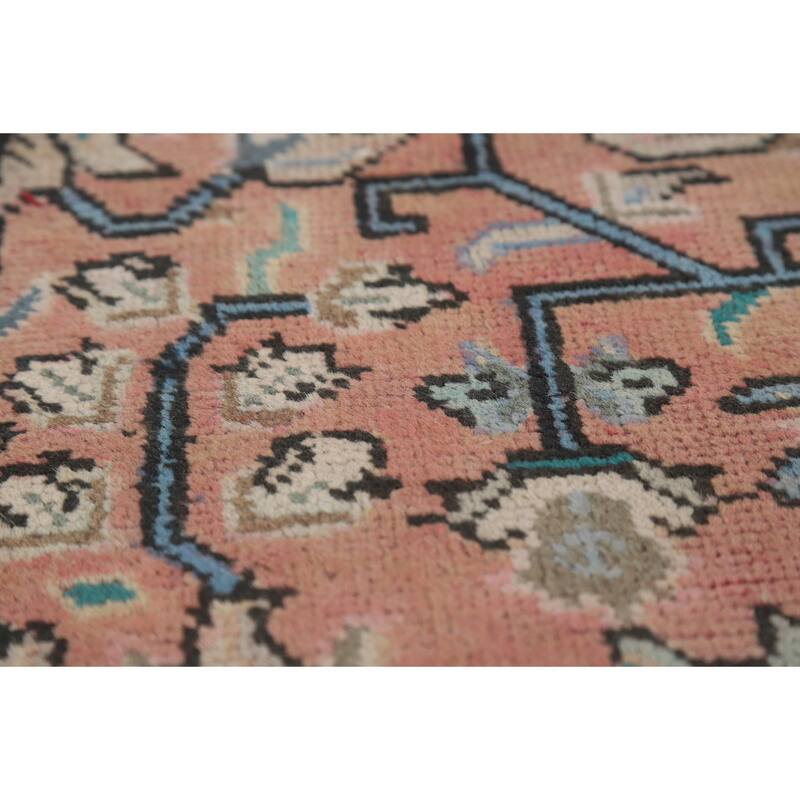 Light Pink Medallion Tabriz Persian Area Rug Handmade Wool Carpet - 9'9"x 12'8"
