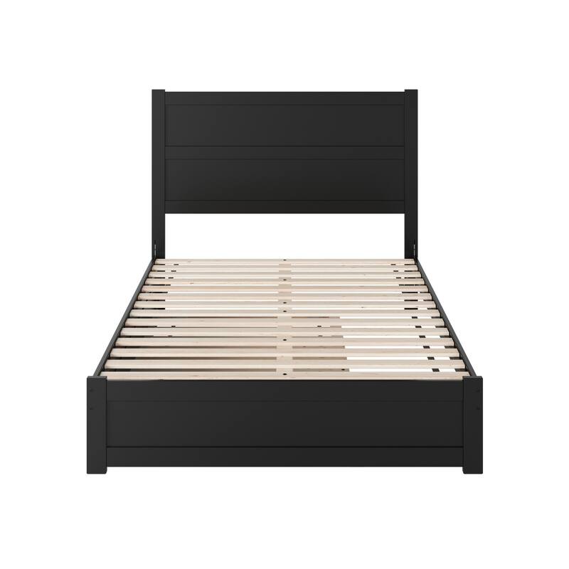 Aveline Wood Platform Bed with Matching Footboard & Trundle