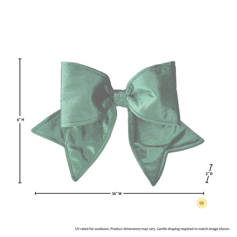 16" Outdoor Velvet UV Bow