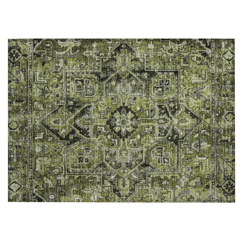 Maso Oriental Weather Resistant Timeless Grace Outdoor Rug