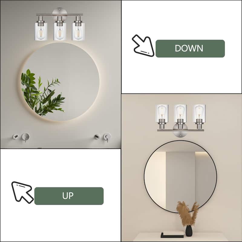 3-Light Bathroom Light Fixtures