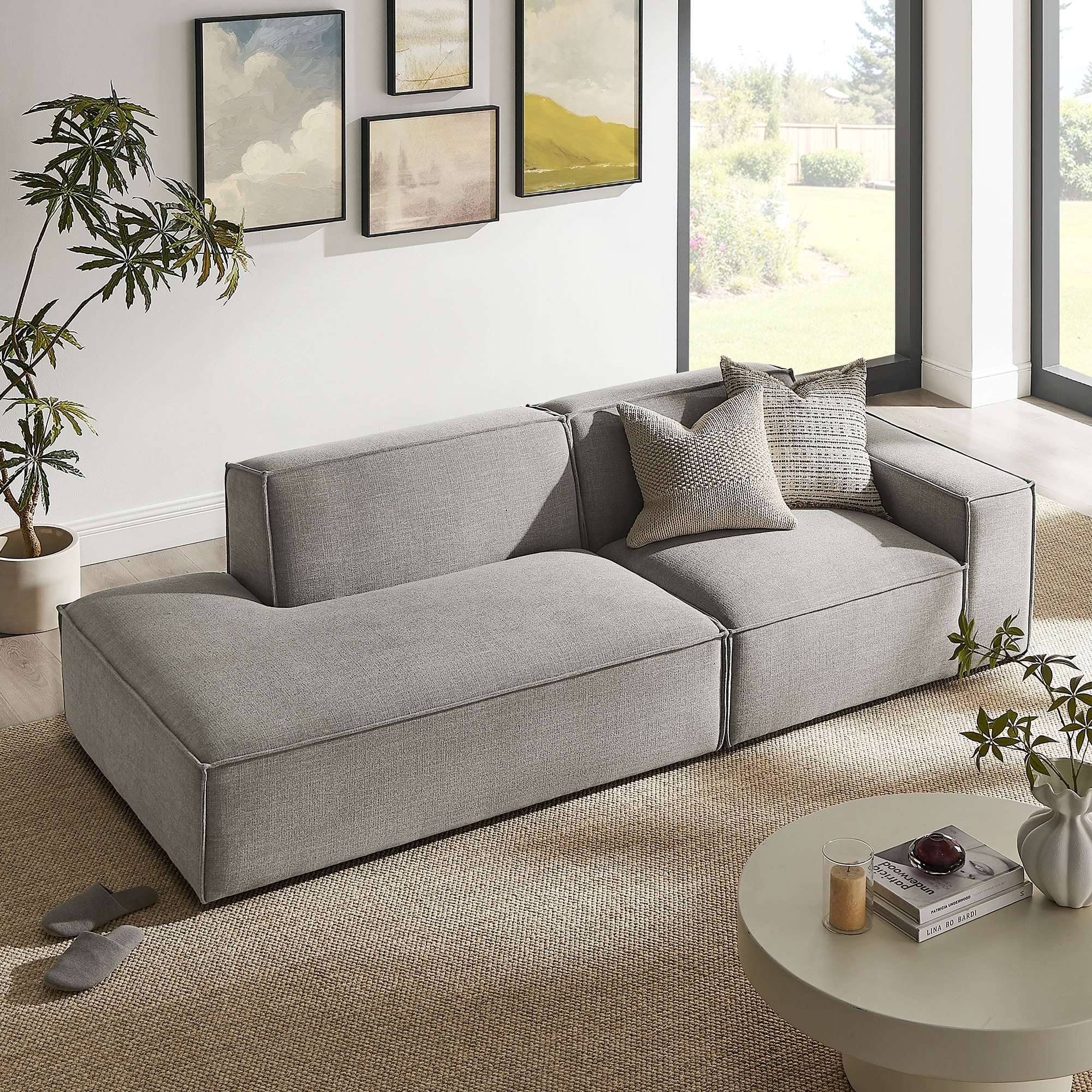 Restore 2-Piece Performance Fabric Upholstered Modular Loveseat