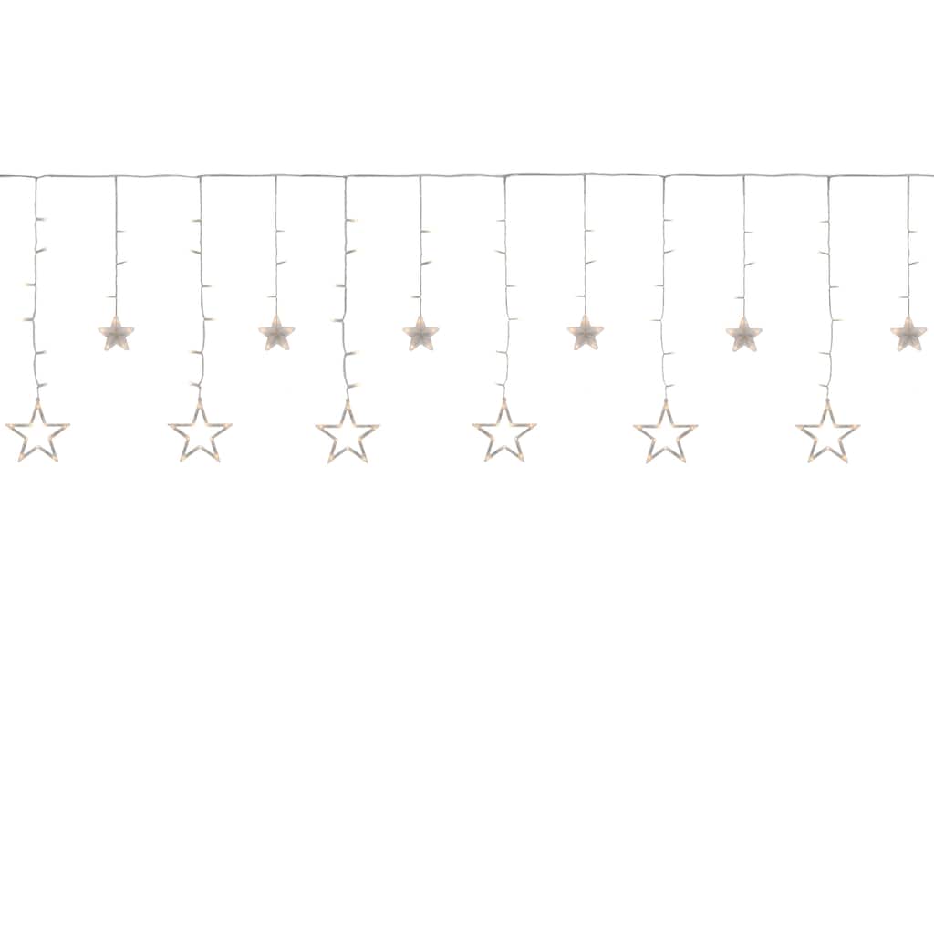 138 Clear LED Star Drop Window Curtain Christmas Lights - 17.75ft Clear Wire - 17.75'