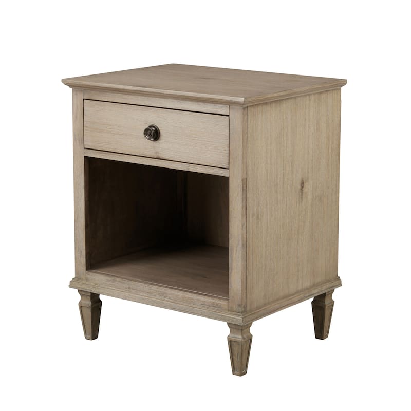 Madison Park Signature VIctoria One-Drawer Wood Nightstand with Shelf