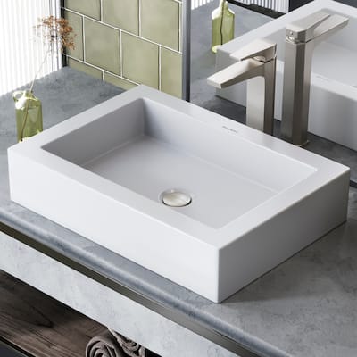 Swiss Madison Voltaire® Rectangular Ceramic Bathroom Vessel Sink