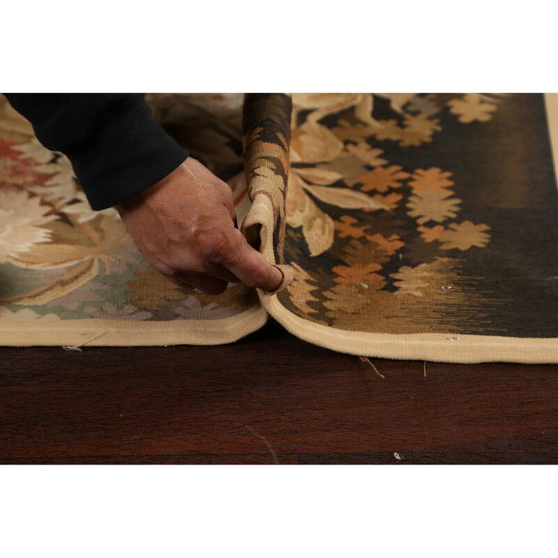 Flat-weave Pictorial Tapestries French Oriental Area Rug Wool Carpet - 3'0" x 5'2"