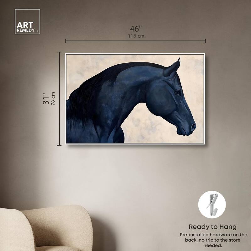 Blue Horse II Canvas by Art Remedy