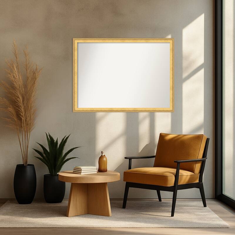 Owen Gold Non-Beveled Wood Framed Wall Mirror - Owen Gold