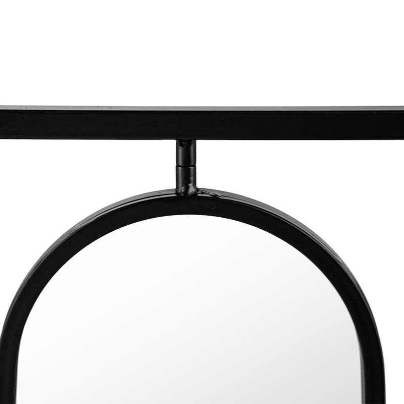 Square Framed 4-Oval Mirror - 36" - Black