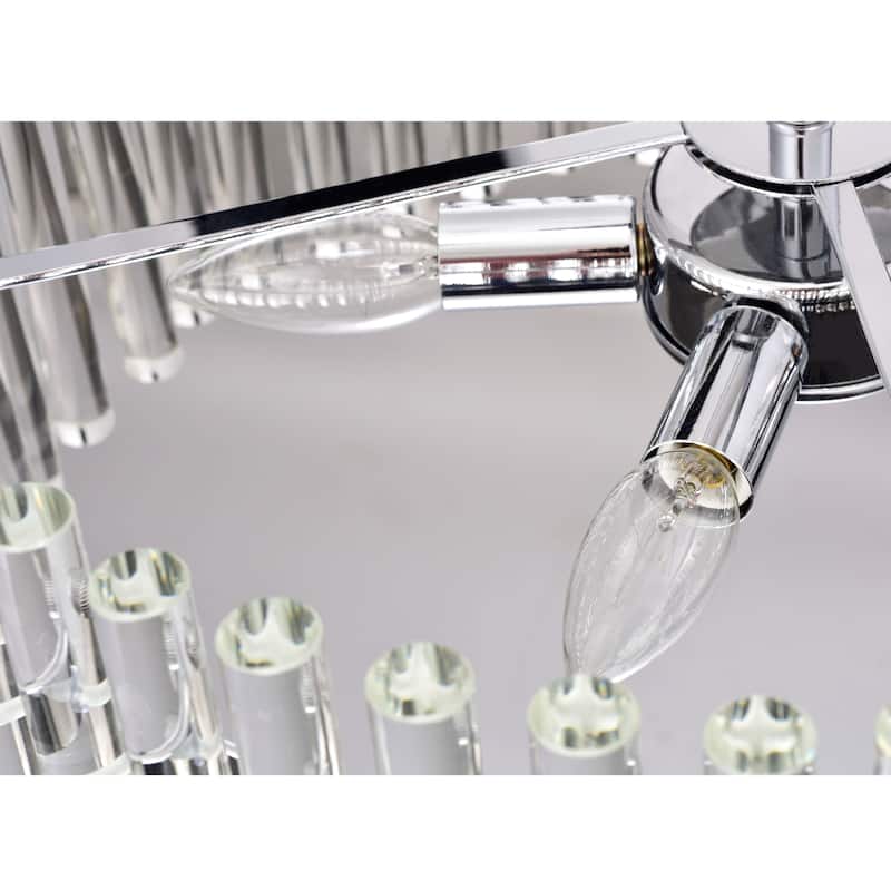 Casandra Chrome Crystal 5-light Pendant Chandelier