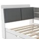 preview thumbnail 6 of 16, Twin Size Wood Platform Bed with Trundle, Shelves and Storage Headboard, White