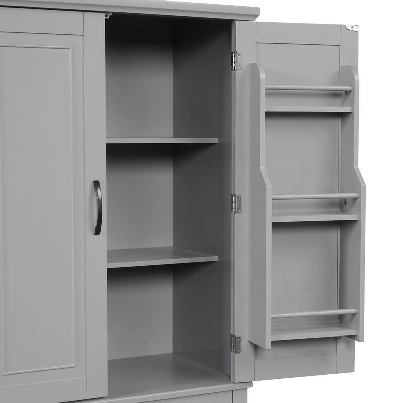 Bathroom Storage Cabinet with Doors and Drawer