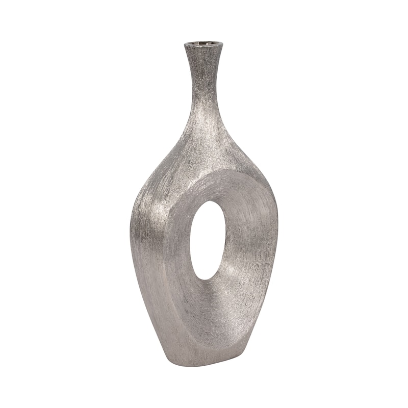 Sagebrook Home Ceramic 19" Open Cut Vase, Oval, 19"H