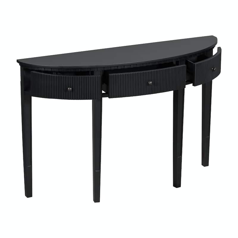 51'' Width Console Table with Vertical Stripe Drawer Fronts