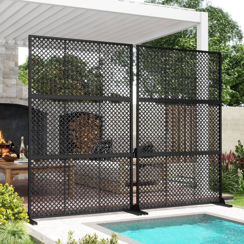 2Set Patio Outdoor Privacy Metal Screens and Panels