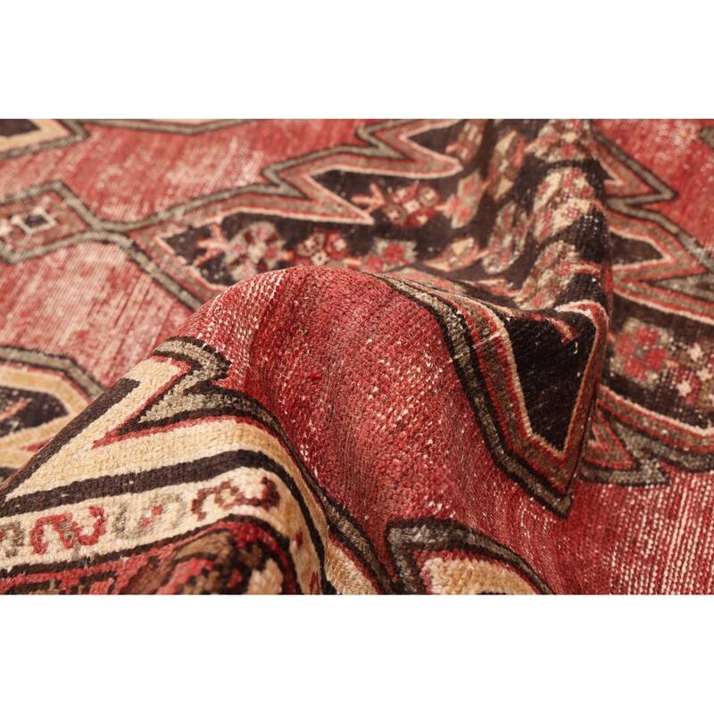 ECARPETGALLERY Hand-knotted Antalya Vintage Dark Red Wool Rug - 4'2 x 6'2