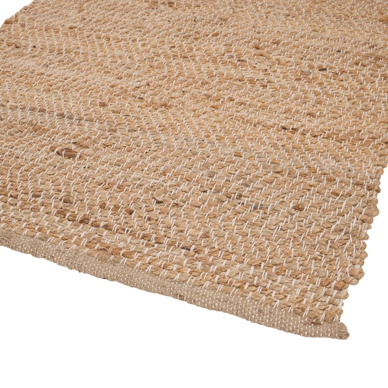 Nautica Jute Handmade Modern Home Decor Accent Rug - 3x5 foot - Luxe Boucle Natural