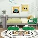 preview thumbnail 3 of 7, Twin Size Daybed with Desk, Green Leaf Shape Drawers and Shelves