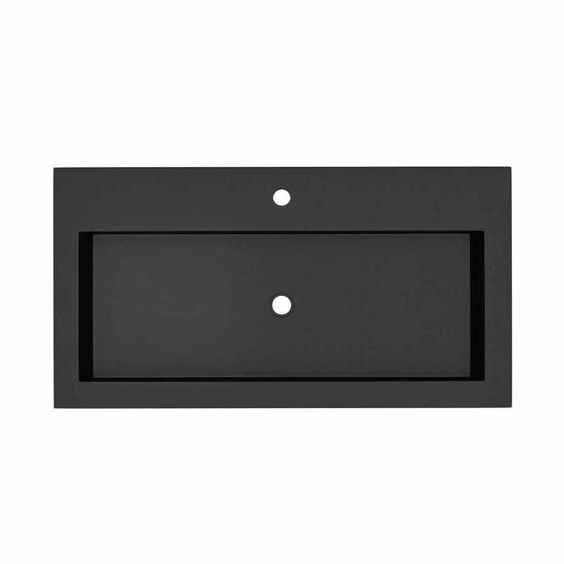 36" NativeStone Trough Drop-in Rectangular Bathroom Sink - 36" x 19" x 5"
