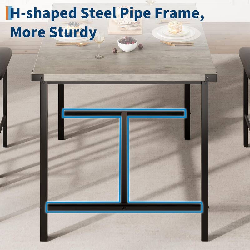 3-Piece Kitchen Table Set, with 2 Upholstered Bar Stools