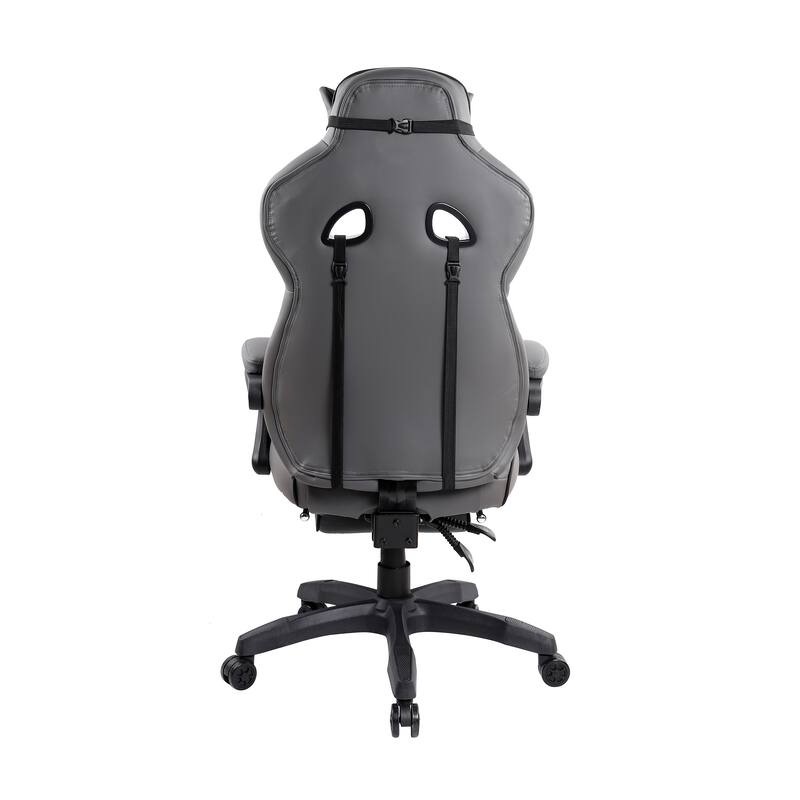 Gaming Racing Style Fully Reclining Executive Office Chair with Footrest