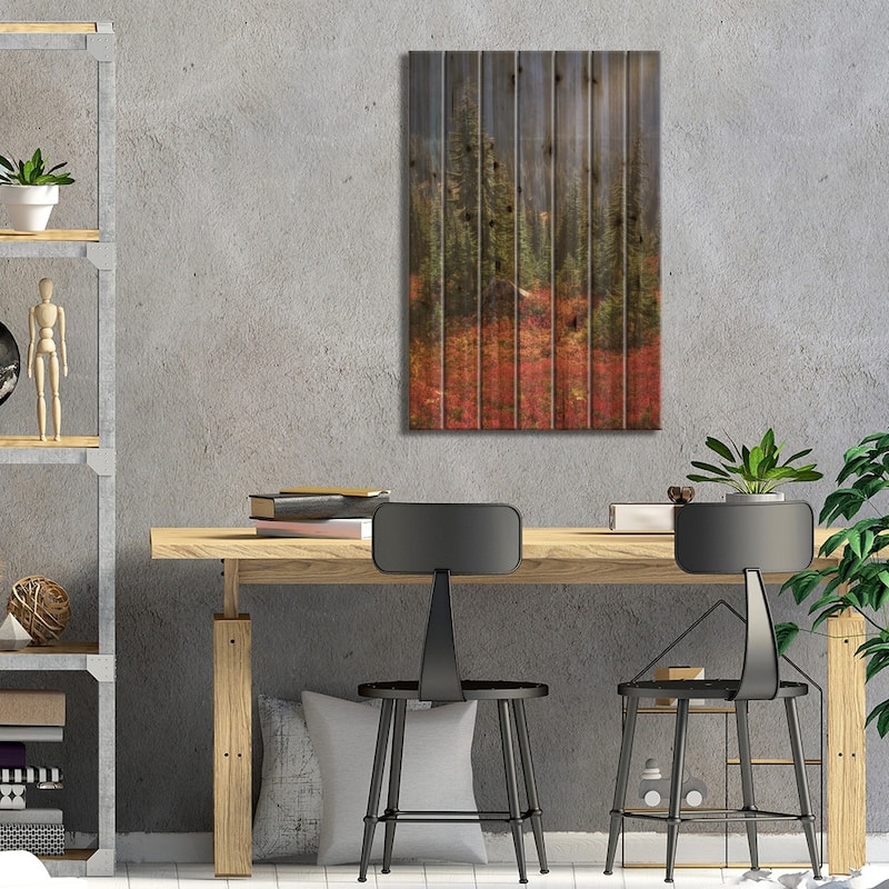 Find Your Light Print On Wood by Louis Ruth - Multi-Color