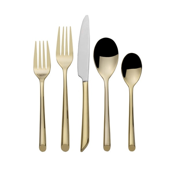 Towle Living 24k Gold Wave 20-Piece Flatware Set - On Sale - Bed