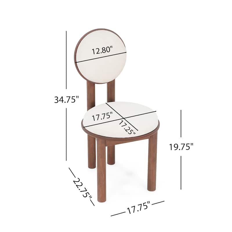 Christopher Knight Home Morell Beige Upholstered Wooden Dining Chairs (Set of 2)