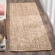 SAFAVIEH Jerneja Handmade Solid Chunky Jute Area Rug - 2'6" x 6' Runner - Natural/Ivory
