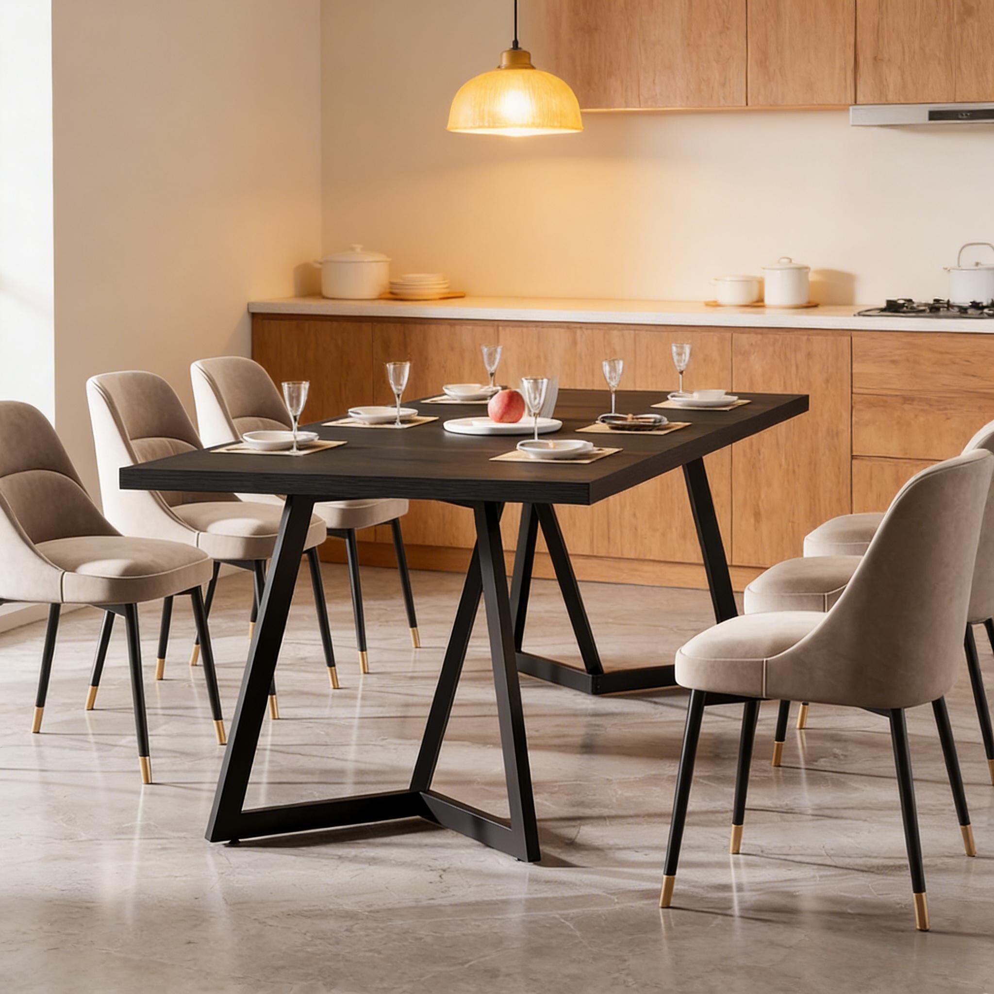 Contemporary Dining Table,Rectangular Kitchen Table,Conference
