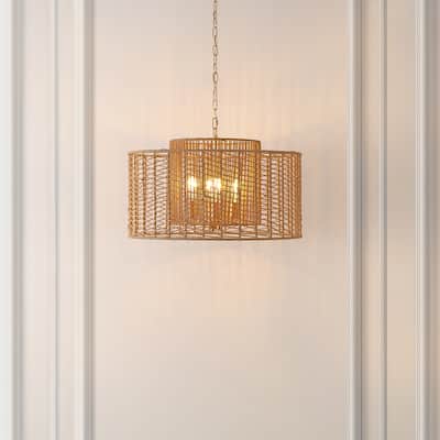 SAFAVIEH Lighting Brynora Extendable Pendant - 25 in. W x 25 in. D x 20-79 in. H