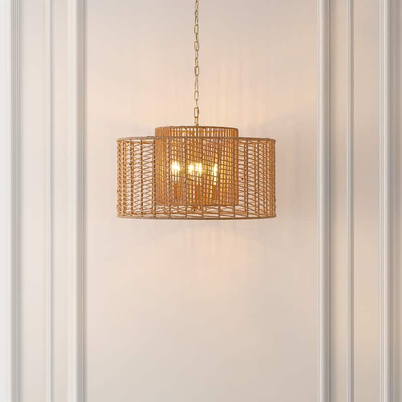 SAFAVIEH Lighting Jolanda Extendable Pendant - 25 In. W x 25 In. D x 20-79 In. H - 25Wx25Dx79H