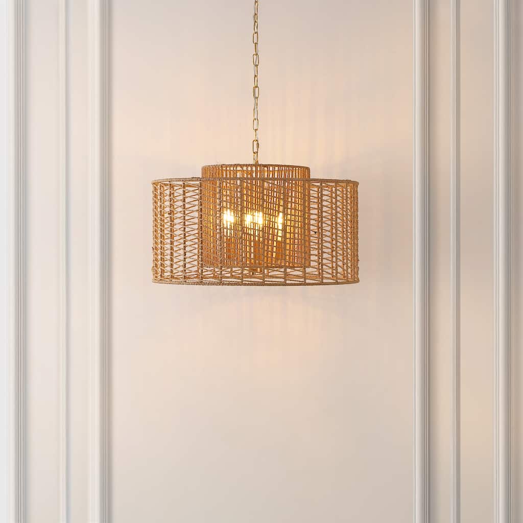 SAFAVIEH Lighting Jolanda Extendable Pendant - 25 In. W x 25 In. D x 20-79 In. H - 25Wx25Dx79H