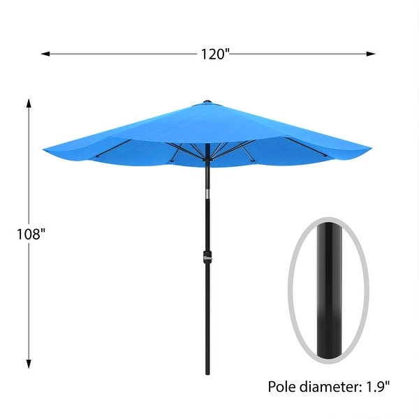 10ft Patio Umbrella with Auto Tilt by Pure Garden, Base Not Included