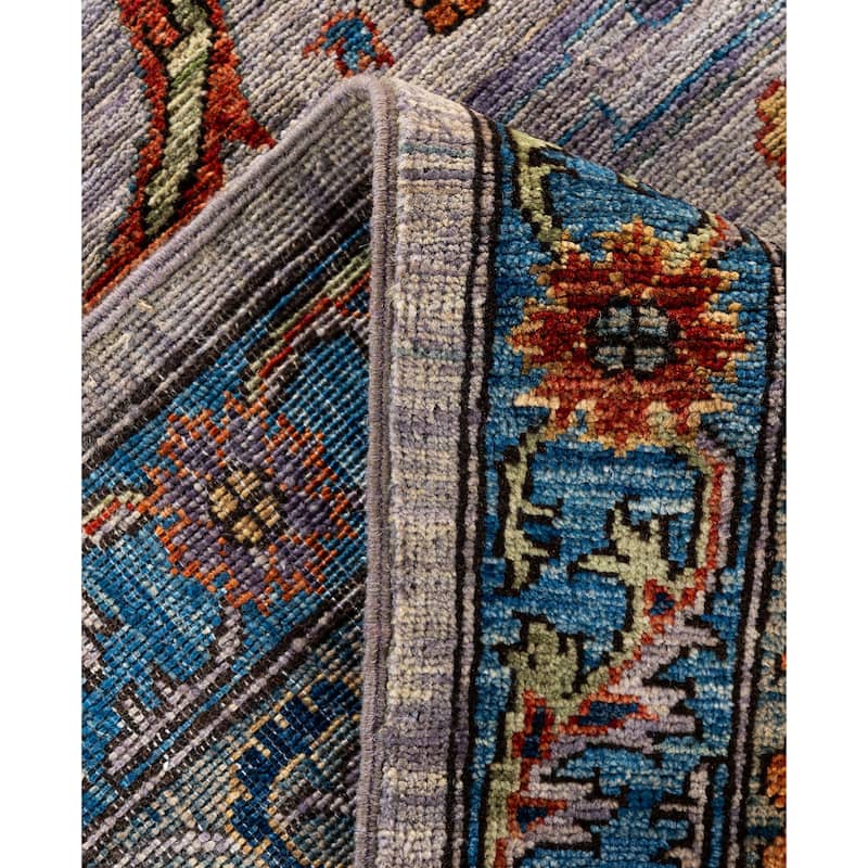 Serapi One-of-a-Kind Hand-Knotted Area Rug - Purple - 9' 1" x 11' 9"