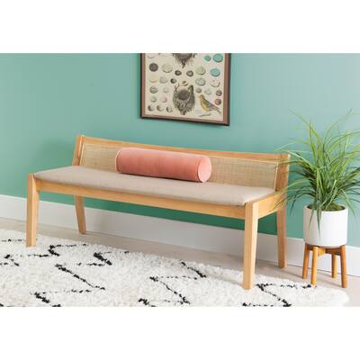 Buford Rattan Beige Entryway Bench