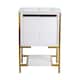 Option White / Brushed Gold Accent