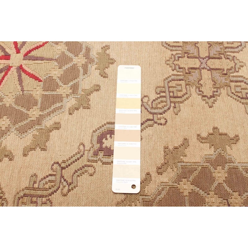 ECARPETGALLERY Flat-Weave Lahor Finest Beige Wool Tapestry Kilim - 2'6 x 12'0