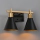 preview thumbnail 15 of 19, 1/2/3/4-Light Modern Black Gold Bathroom Vanity Lights Linear Metal Wall Sconces for Powder Room