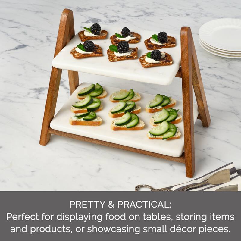 Mikasa Gourmet Basics Luxor 2-Tier Serve Tray
