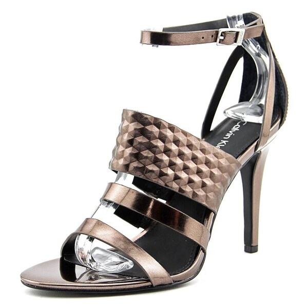 Calvin Klein Mayra Open Toe Synthetic Sandals - Metallic. Opens flyout.