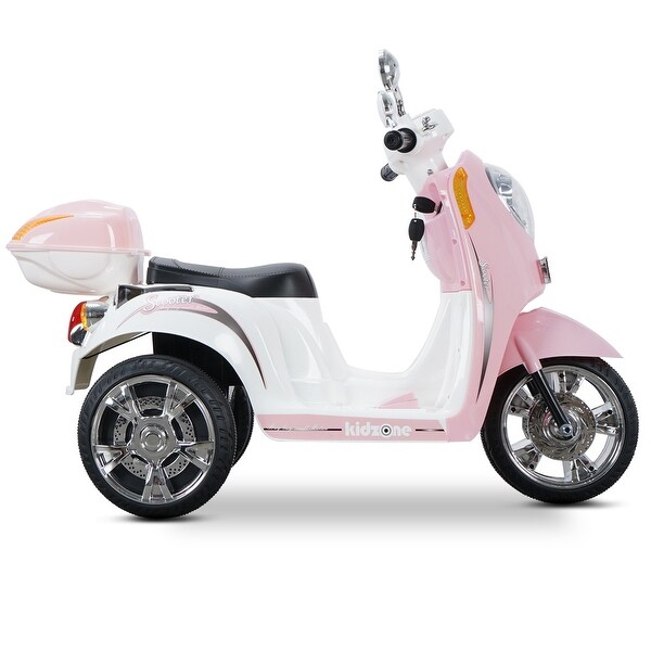 light pink moped